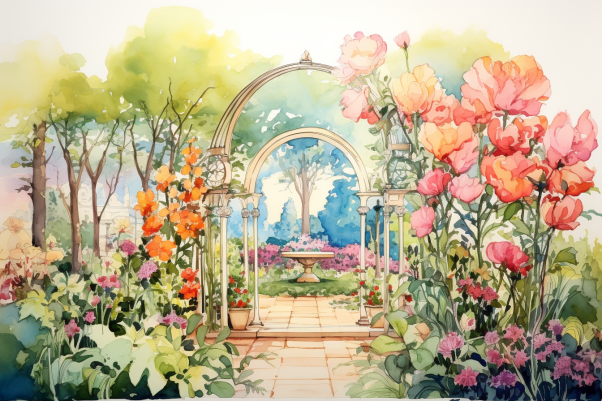 Watercolor Dream Garden