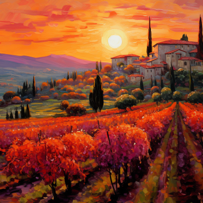 Mesmerizing Tuscany Sunset