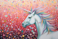 Thumbnail for Unicorn Surrounded By Glowing Magic Diamond Painting Kits