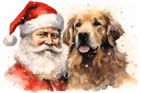Thumbnail for Sweet Golden Retriever And Santa