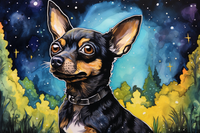 Thumbnail for Watercolor Starry Night Chihuahua  Diamond Painting Kits