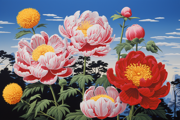 Long Stem Peonies  Diamond Painting Kits