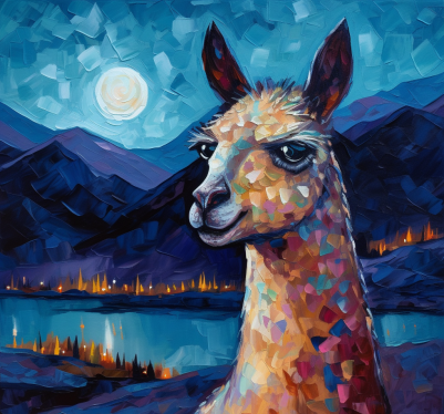 Evening Llama Diamond Painting Kit