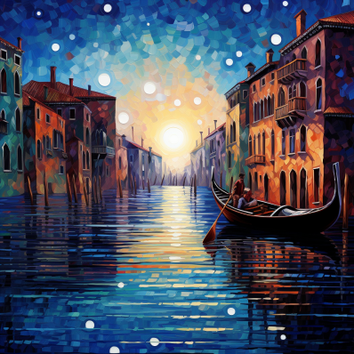 Stars Reflecting On Venice Canal