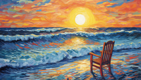 Thumbnail for The Lonely Beach Chair   Diamond Painting Kits