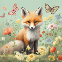 Thumbnail for Fuzzy Little Fox In The Garden