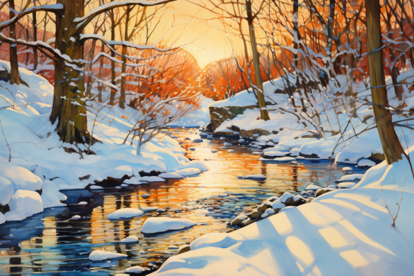 Golden Winter Wonderland  Diamond Painting Kits