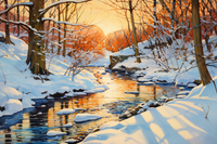 Thumbnail for Golden Winter Wonderland  Diamond Painting Kits