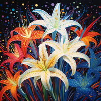 Thumbnail for Lilies Blooming In The Night  Diamond Painting Kits