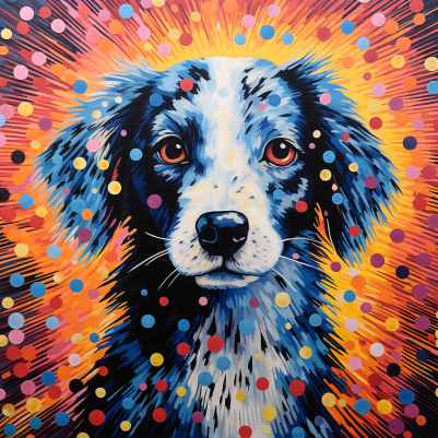 Artsy Colorful Puppy  Diamond Painting Kits