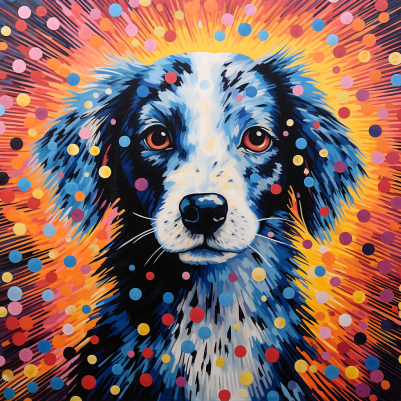 Artsy Colorful Puppy