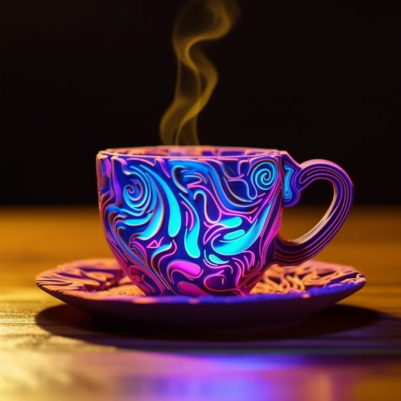 Glowing Neon Teacup