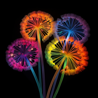 Thumbnail for Glowing, Neon, Electric Dandelions