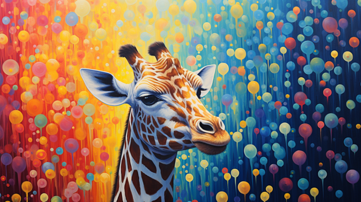 Beautiful Colors And Giraffe  Diamond Painting Kits