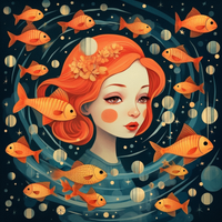 Thumbnail for Lofi Style Pisces Surrounded By Fish