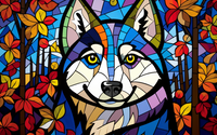 Thumbnail for Siberian Husky And Leaves