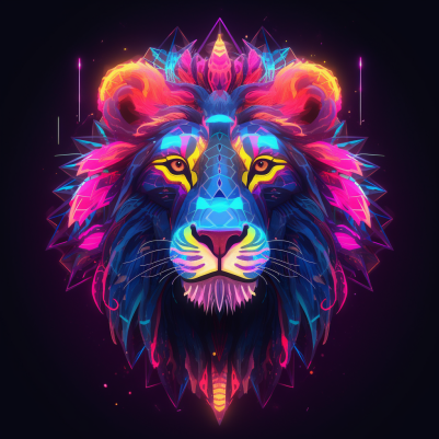 Magical Neon Lion