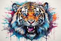 Thumbnail for Tiger Water Color Diamond Painting Kits