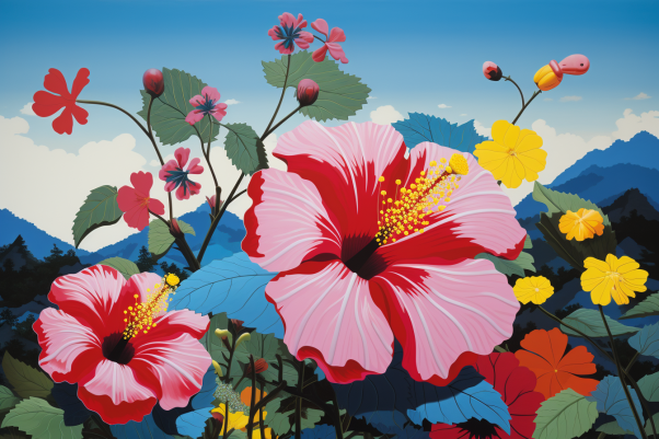 Hibiscus Fantasy   Diamond Painting Kits