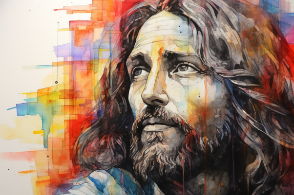 Watercolor Caring Jesus  Large Diamond Painting Kits