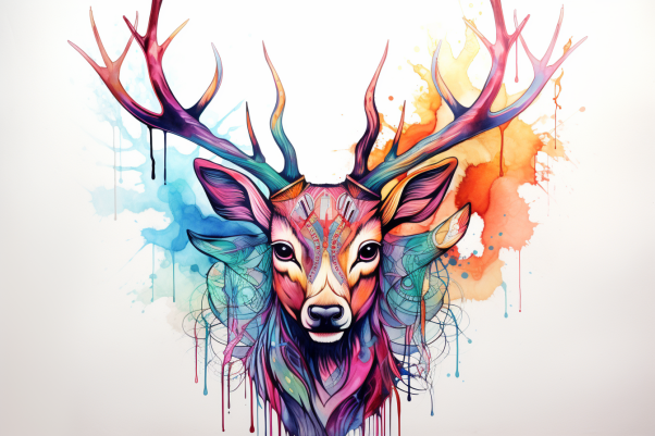 Watercolor Deer