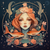 Thumbnail for Lofi, Peaceful Pisces Fish Girl With Flowers