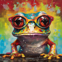 Thumbnail for Bold Colored Frog In Bold Glasses