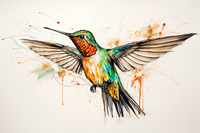 Thumbnail for Wide Winged Hummingbird  Diamond Painting Kits