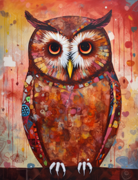Thumbnail for Folk Art Perched Owl