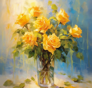 Freshly Picked Yellow Roses
