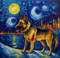 Thumbnail for German Shepherd At Night