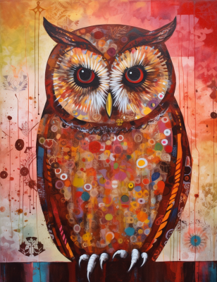 Grumpy Owl Diamond Painting Kit
