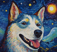 Thumbnail for Happy Husky Diamond Painting Kit