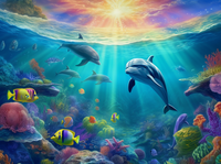 Thumbnail for Hello Dolphins Diamond Painting Kit