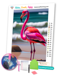 Thumbnail for Hot Pink Flamingo And Blue Waves