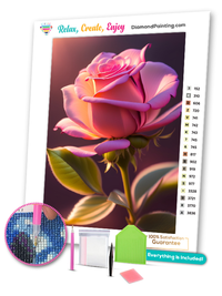 Thumbnail for Large Pink Rose In Bloom With Sun Shining Down