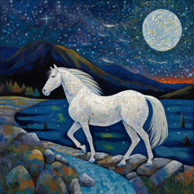 Late Night Stroll White Horse