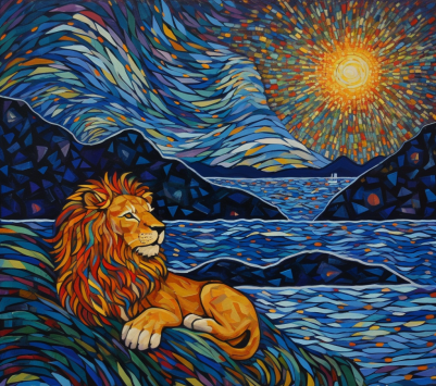 Laying Lion Diamond Painting Kit