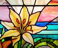 Thumbnail for Lily In Bloom On Stained Glass