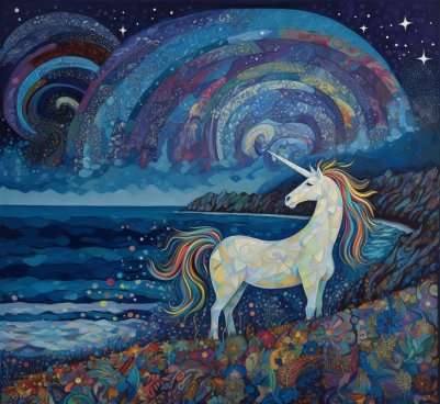 Magical Night Unicorn Diamond Painting Kit