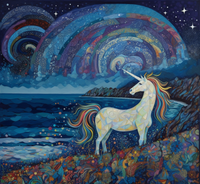 Thumbnail for Magical Night Unicorn Diamond Painting Kit