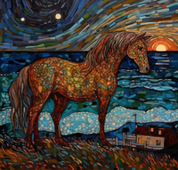Thumbnail for Mosaic Horse Diamond Painting Kit