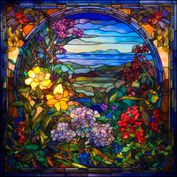 Thumbnail for Stained Glass Window With A Beautiful View Diamond Painting Kit