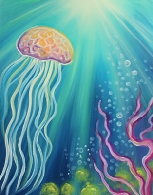 Sunbeams And Jellyfish Diamond Painting Kit