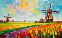 Thumbnail for Windmill In Flower Field
