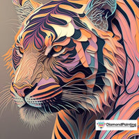 Thumbnail for Abstract Art Deco Tiger Free Diamond Painting 