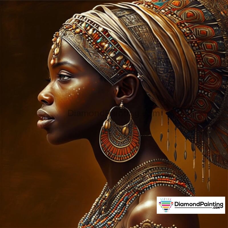 African Woman Free Diamond Painting 