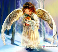 Thumbnail for Angel Holding Kitty Cat Free Diamond Painting 