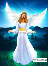 Thumbnail for Angel in White Diamond Painting Kits Free Diamond Painting 