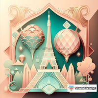 Thumbnail for Art Deco Paris Abstract Eiffel Tower Abstract Free Diamond Painting 